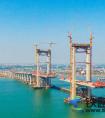 红门落成！——湛江调顺跨海大桥91号墩主塔顺利封顶
